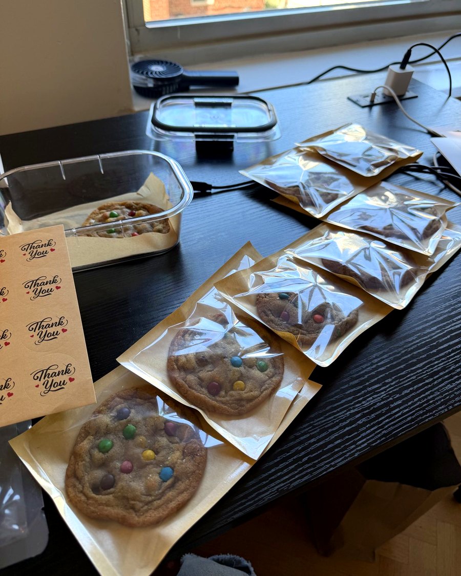 A box being made up for collection